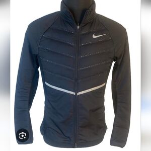 Nike Black Performance Jacket with White Reflective Accents